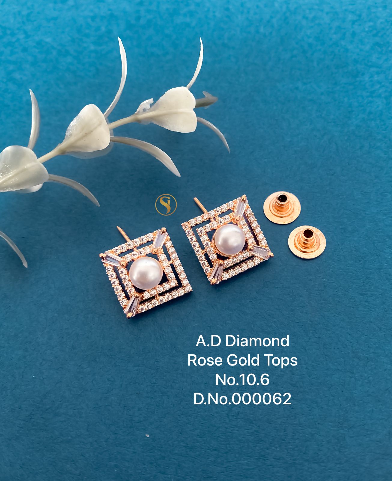 10 AD Diamond Party Wear Tops Earrings Wholesale Shop In Surat
